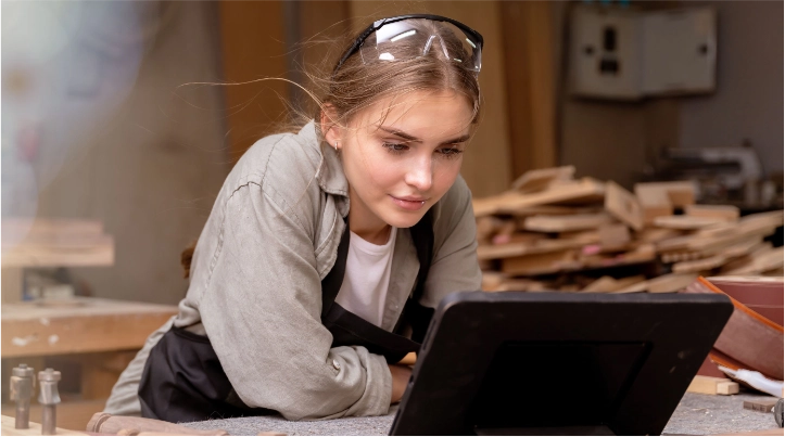Man and woman looking at finances on computer